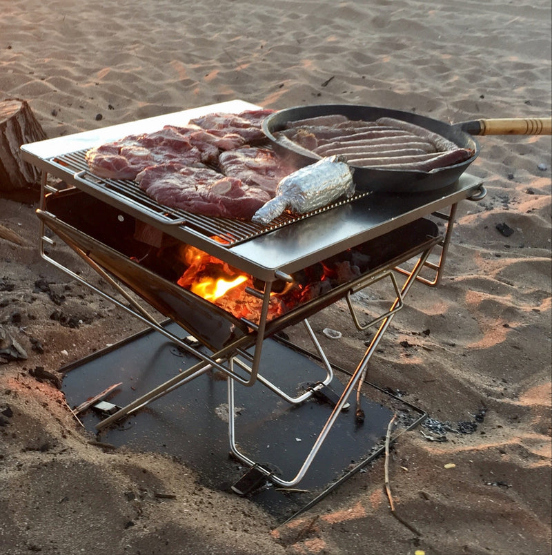 Firepit Collapsible Bbq Grill EZ Fire Pit With Grill Portable